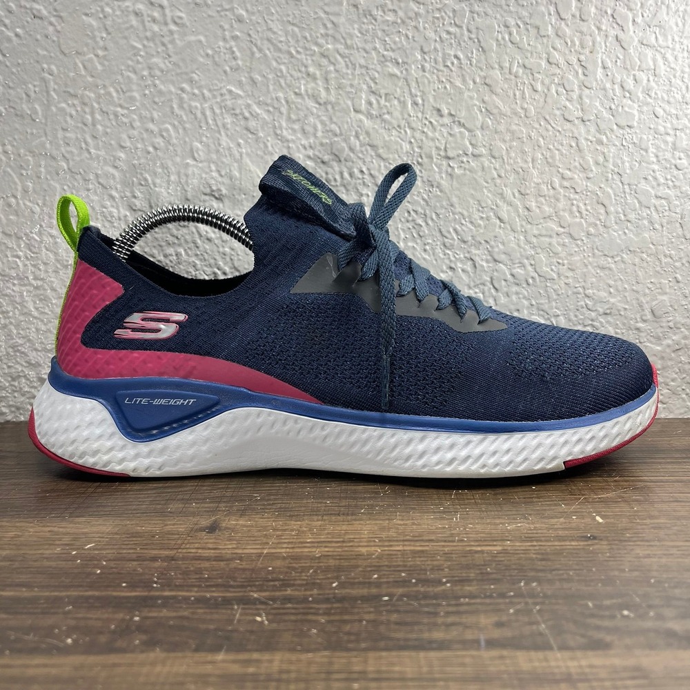 Skechers Women's Solar Fuse Blue Pink Shoes - Women's Size 11